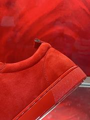 fORTOK Christian Louboutin Louis Junior Spikes Flat Suede Red - 6