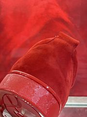 fORTOK Christian Louboutin Louis Junior Spikes Flat Suede Red - 3