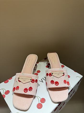 Fortok LV x TM Lily Flat Mule Pink