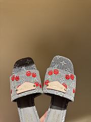 Fortok LV x TM Lily Flat Mule Denim Grey - 1