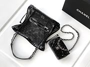 Fortok Chanel Cruise 2011 Double Shopping Classic Flap Mesh Woven Bag Black 30x32x9 cm - 6