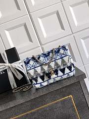 Fortok Chanel Flap Bag Sequins Blue 20cm - 1