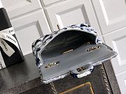 Fortok Chanel Flap Bag Sequins Blue 20cm - 4