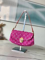Louis Vuitton Pleaty Denim Bag Pink 26x15x9cm - 1