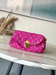 Louis Vuitton Pleaty Denim Bag Pink 26x15x9cm - 5