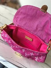 Louis Vuitton Pleaty Denim Bag Pink 26x15x9cm - 3