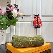 Louis Vuitton Pleaty Denim Bag Green 26x15x9cm - 4