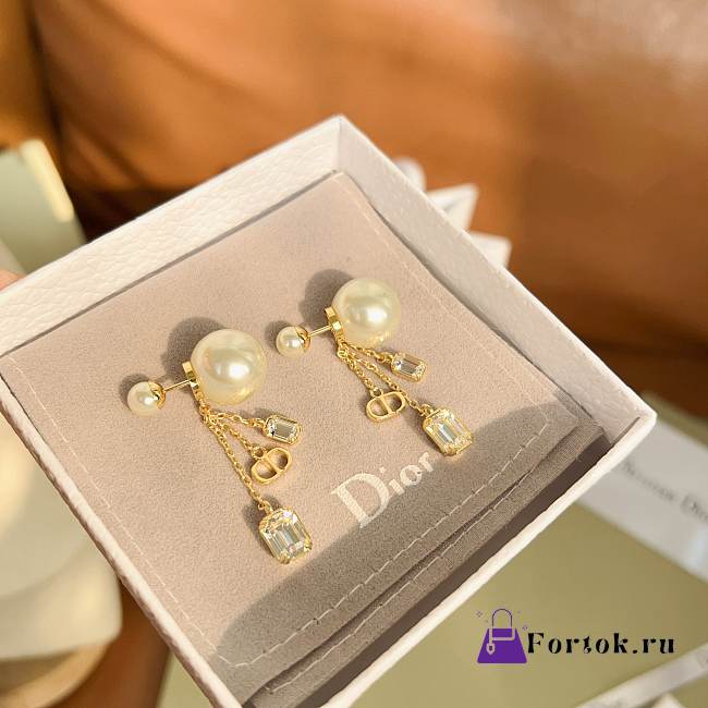 Fortok Dior Triables Pearl Earrinsg - 1