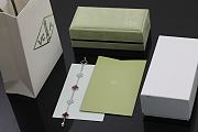 Fortok Van Cleef & Arpels Alhambra Red Mother of Pearl and Diamond 5 Motifs Silver Bracelet - 3