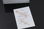 Fortok Van Cleef & Arpels Alhambra Pink Mother of Pearl 5 Motifs Gold Bracelet - 6