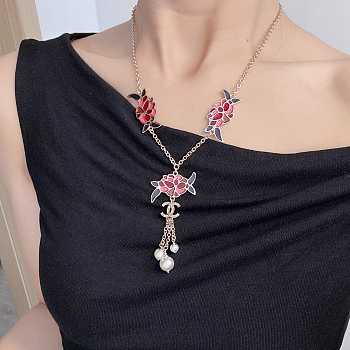 Fortok 2024/25 Métiers d’art Necklace Metal, Resin & Glass Pearls Gold, Multicolor & Pearly White