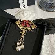 Fortok Chanel brooch Floral Fan  - 4