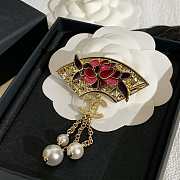 Fortok Chanel brooch Floral Fan  - 2