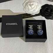 Fortok Chanel Métiers d’art Pendant Earrings Gold, Blue & White - 3