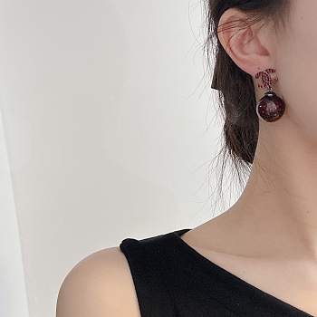 Fortok Chanel Métiers d’art Pendant Earrings Gold, Red & White