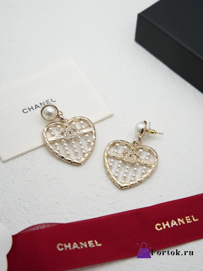 Fortok Chanel Heart Earrings  - 1