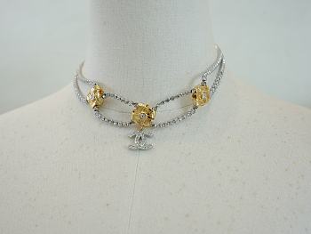 Fortok Métiers d’art Choker Gold, Silver & Crystal