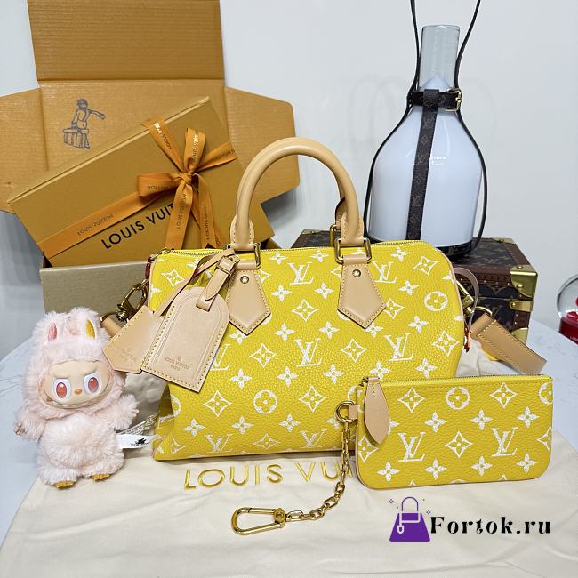 Fortok Louis Vuitton Speedy P9 Bandoulière 30 Jaune Mat 32*18*22.5cm  - 1