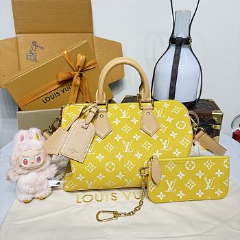 Fortok Louis Vuitton Speedy P9 Bandoulière 30 Jaune Mat 32*18*22.5cm 