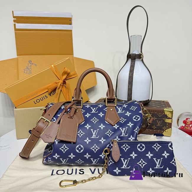 Fortok Louis Vuitton Speedy P9 Bandoulière 30 Blue 32*18*22.5cm - 1