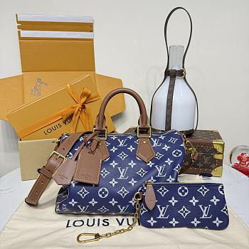 Fortok Louis Vuitton Speedy P9 Bandoulière 30 Blue 32*18*22.5cm