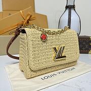 Fortok Louis Vuitton TWIST SLIM Raffia 19*7*15cm - 5
