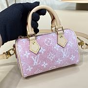 Fortok Louis Vuitton Speedy Denim Pink 16*10*7.5cm - 6