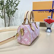 Fortok Louis Vuitton Speedy Denim Pink 16*10*7.5cm - 5