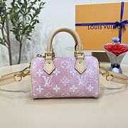 Fortok Louis Vuitton Speedy Denim Pink 16*10*7.5cm - 4