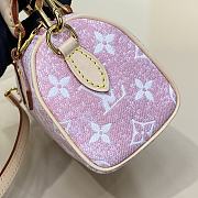 Fortok Louis Vuitton Speedy Denim Pink 16*10*7.5cm - 2