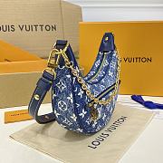 Fortok Louis Vuitton Loop Bag in Monogram Denim 23*13*6cm - 4