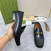 Fortok Gucci Horsebit 1953 Leather Loafers Black - 5
