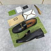 Fortok Gucci Horsebit 1953 Leather Loafers Black - 4