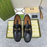 Fortok Gucci Horsebit 1953 Leather Loafers Black - 3