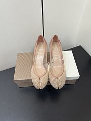 Fortok Christian Louboutin CL x MM6 Maison Margiela 25 Bridiela Una Strass Beige 6.5cm - 3