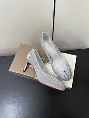 Fortok Christian Louboutin CL x MM6 Maison Margiela 25 Bridiela Una Strass White 6.5cm - 1