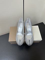 Fortok Christian Louboutin CL x MM6 Maison Margiela 25 Bridiela Una Strass White 6.5cm - 6