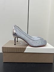 Fortok Christian Louboutin CL x MM6 Maison Margiela 25 Bridiela Una Strass White 6.5cm - 3