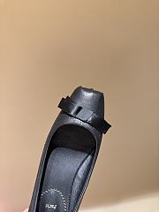 Fortok Christian Louboutin 25ss Mamaflirt 30 Bow-embellished Leather Slingback Pumps Black - 4