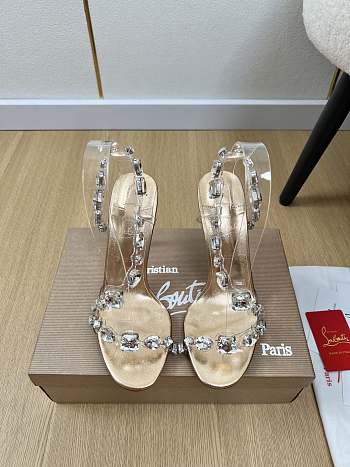 Fortok Christian Louboutin Rosalie Jewel Gold 10.5cm