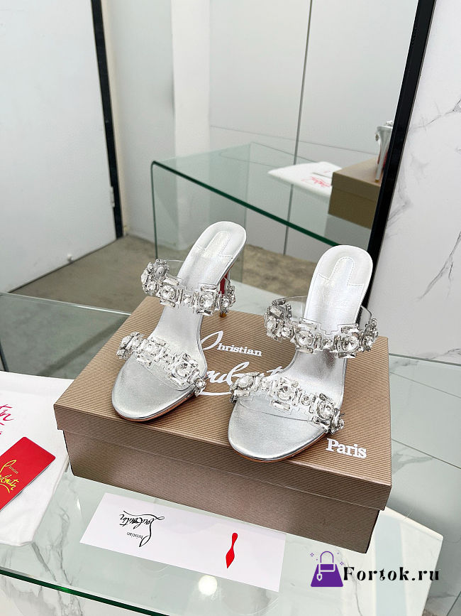 Fortok Christian Louboutin Just Jewel Silver 10.5cm - 1