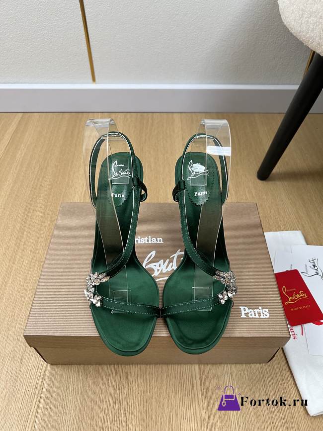 Fortok Christian Louboutin Rosalie Red Carpet Green 10.5cm - 1