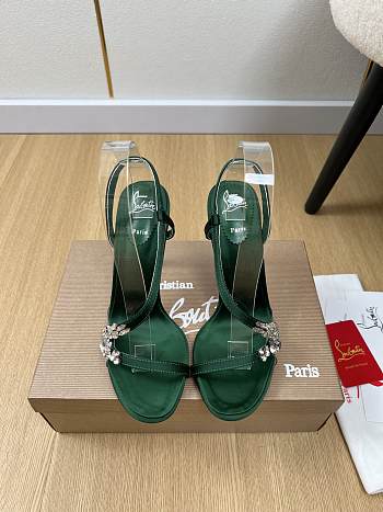 Fortok Christian Louboutin Rosalie Red Carpet Green 10.5cm