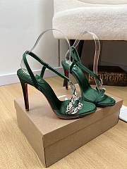 Fortok Christian Louboutin Rosalie Red Carpet Green 10.5cm - 3