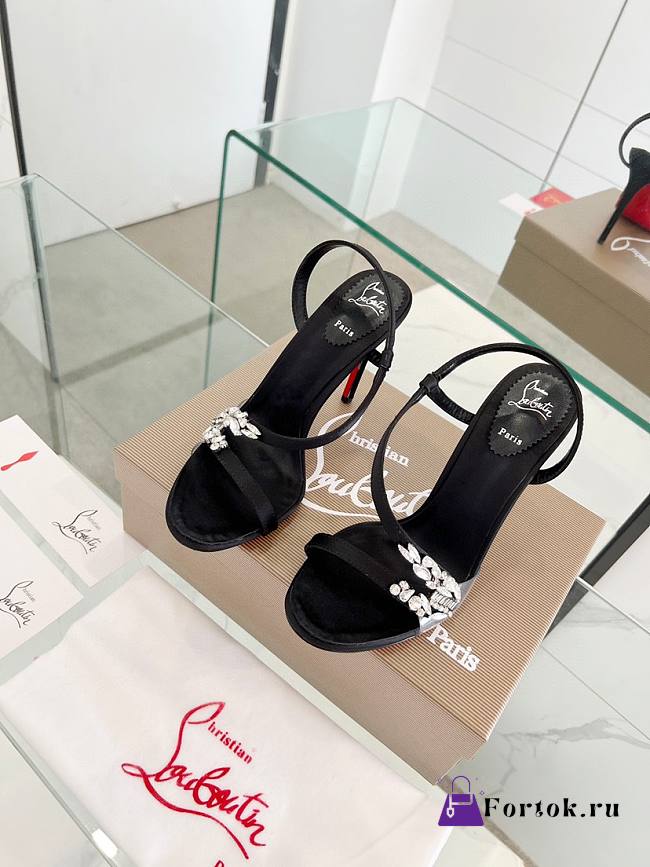 Fortok Christian Louboutin Rosalie Red Carpet Black 10.5cm - 1