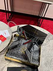Fortok Christian Louboutin Black Spiked Bracelet Black Heels 10cm - 5