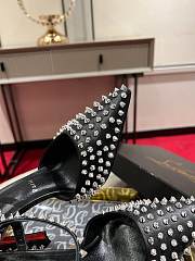 Fortok Christian Louboutin Black Spiked Bracelet Black Heels 10cm - 3