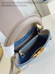 Fortok Louis Vuitton Capucines Denim Detailed With Brown Handle 13.6 x 8 x 21cm - 2