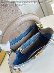 Fortok Louis Vuitton Capucines Denim Detailed With Brown Handle 17.3 x 9 x 27 cm - 5