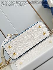 Fortok Louis Vuitton Capucines Denim Detailed With White Handle 13.6 x 8 x 21cm - 3